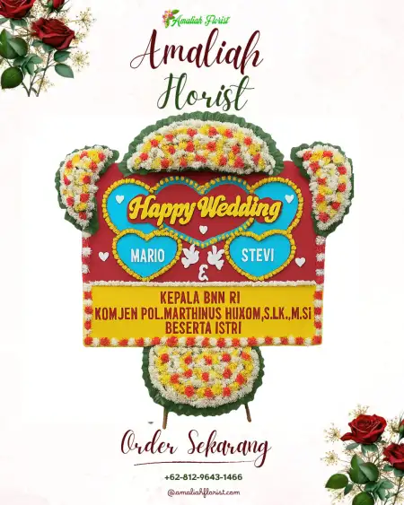 Papan Bunga Pernikahan Putra Aji Ii